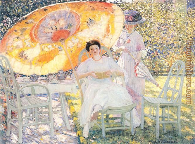 The Garden Parasol painting - Frederick Carl Frieseke The Garden Parasol art painting